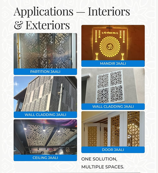 Custom designed architectural jaali installed in modern space