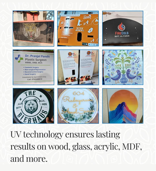 Acrylic UV printed signage solution