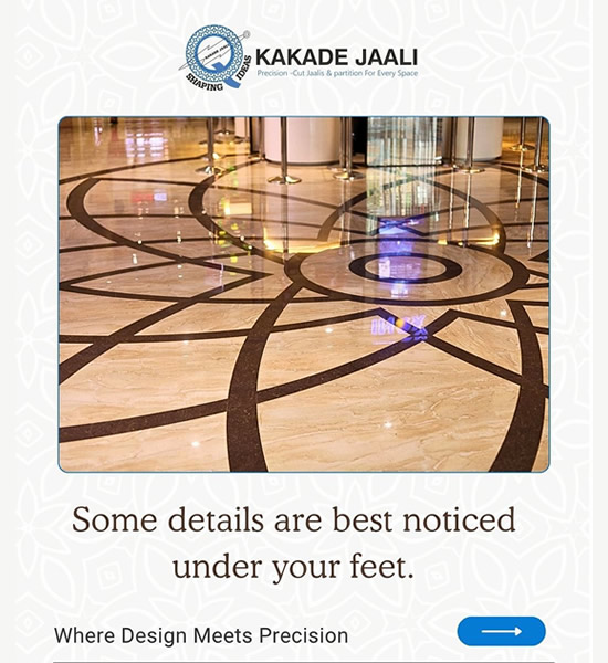 Granite inlay flooring design for mall