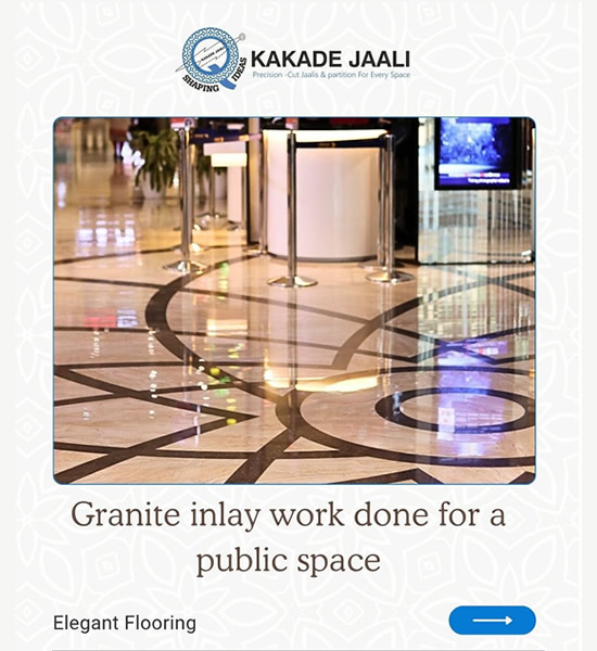 Decorative commercial floor inlay pattern