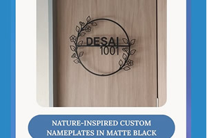 Custom Name Plate Design for Homes, Offices and Studios