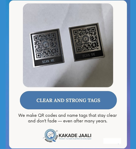 QR code metal tags