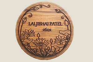 Customised Wooden Nameplates for Elegant Home Entrances